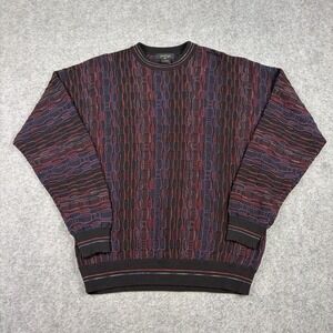 Protege Sweater Mens Large Vintage Coogi Style Textured Crewneck 3D Knit 90s Y2K